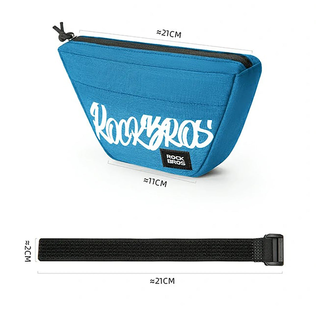 Rockbros G011 Flash Journey trapecinis dviračio rankenėlio krepšys 0.7 l - mėlynas -- Bicycle Bags
