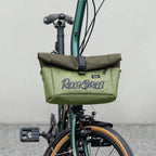 Rockbros W020 dvigubos paskirties priekinė krepšys, dviratis/pečiai - žalia -- Bicycle Bags