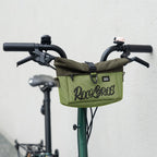 Rockbros W020 dvigubos paskirties priekinė krepšys, dviratis/pečiai - žalia -- Bicycle Bags