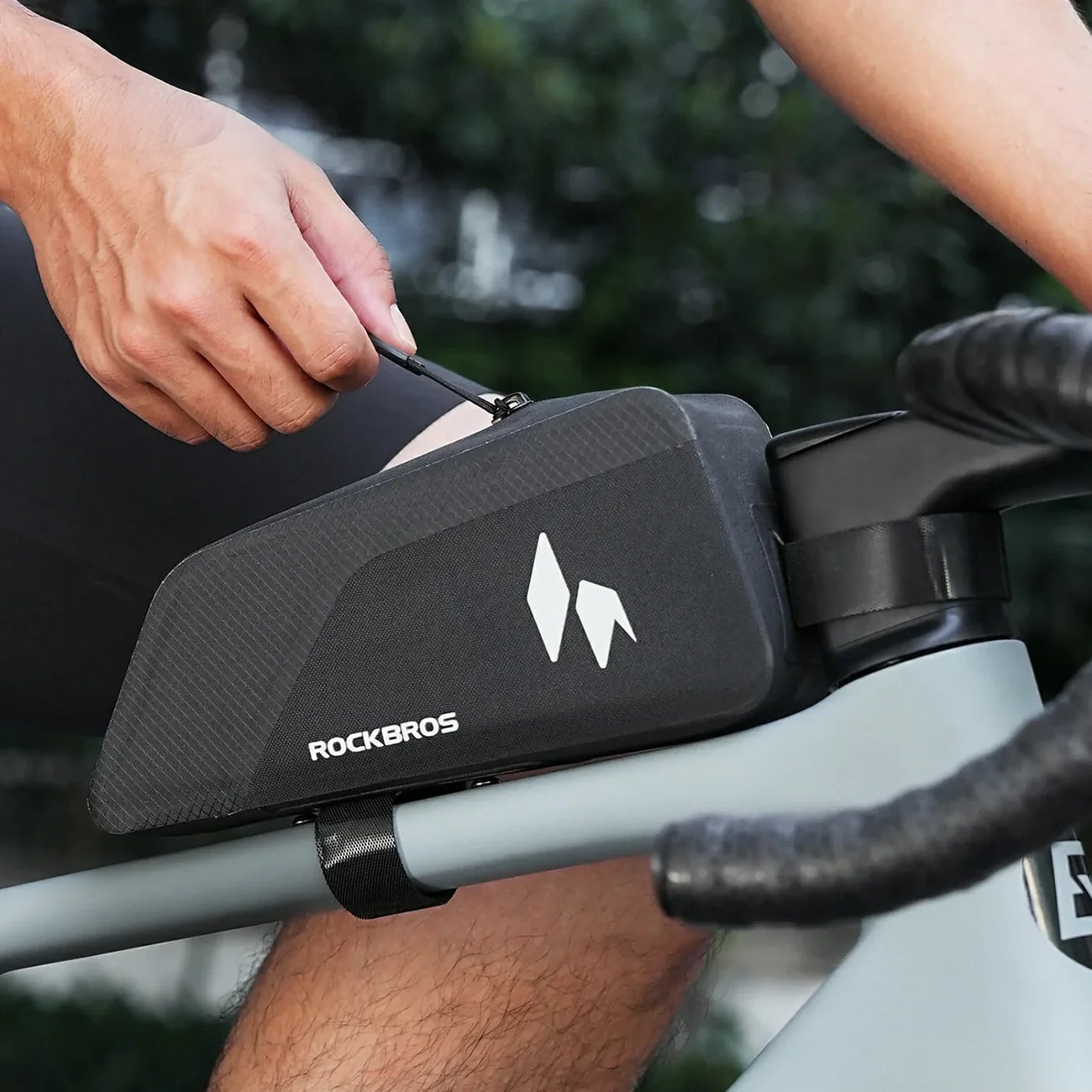 Rockbros AS-151 RideMate Vandeniui atsparūs viršutinio vamzdžio krepšys - juodas -- Bicycle Bags