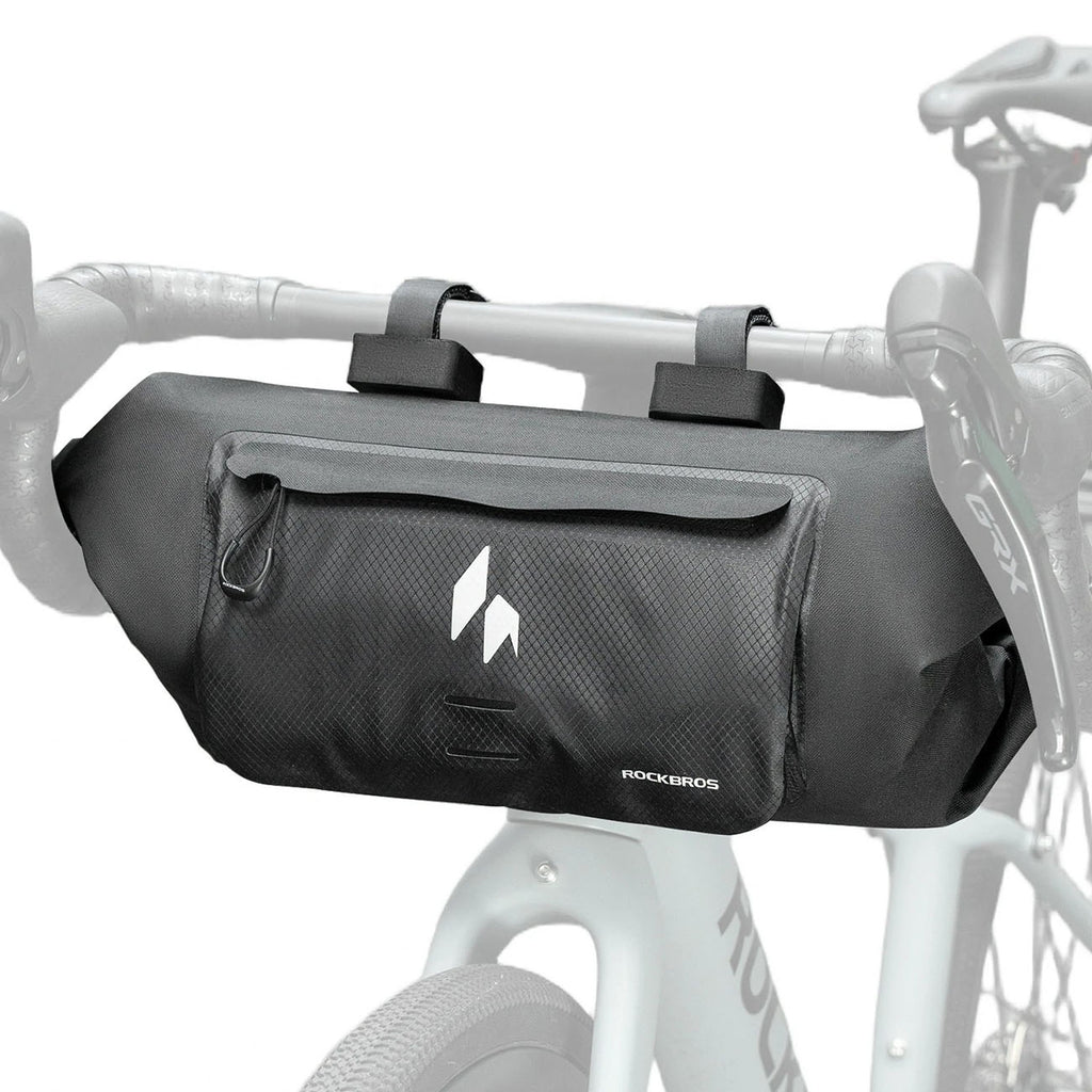 Rockbros AS-154 nepralaidus vandeniui vairo dviračio krepšys 8L - juodas -- Bicycle Bags