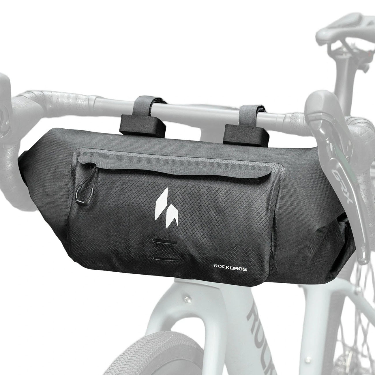 Rockbros AS-154 nepralaidus vandeniui vairo dviračio krepšys 8L - juodas -- Bicycle Bags