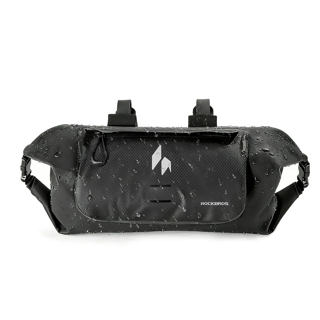 Rockbros AS-154 nepralaidus vandeniui vairo dviračio krepšys 8L - juodas -- Bicycle Bags