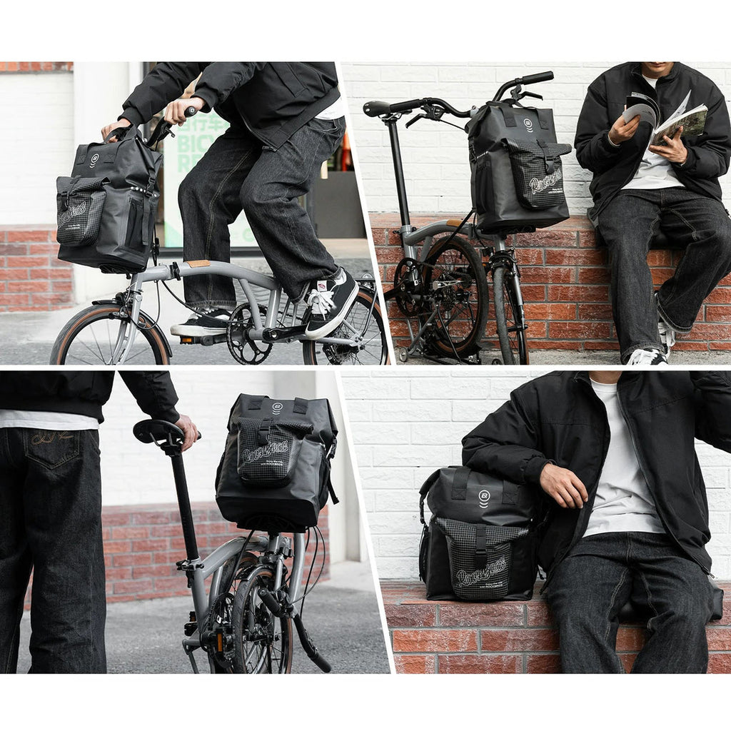 Rockbros AS-158 Vairo krepšys Brompton 18L sulankstomam dviračiui - juodas -- Bicycle Bags