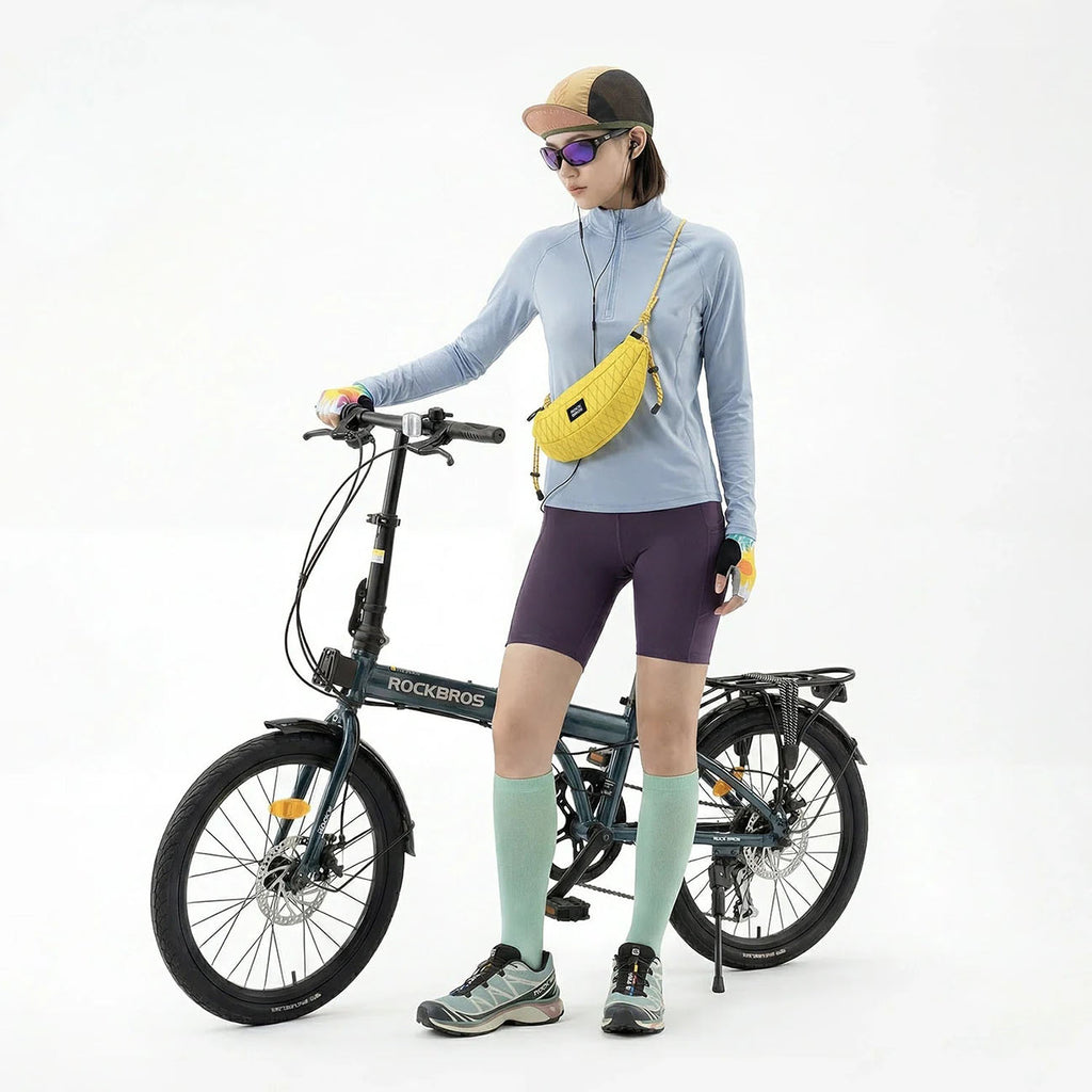 Rockbros H74 dviračio krepšys vairo arba bananų pečiui 1,8L - Geltonas -- Bicycle Bags