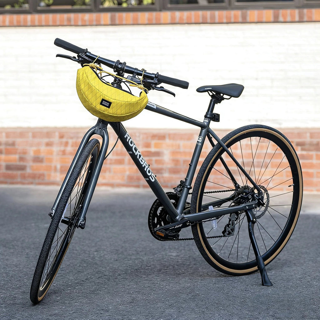 Rockbros H74 dviračio krepšys vairo arba bananų pečiui 1,8L - Geltonas -- Bicycle Bags