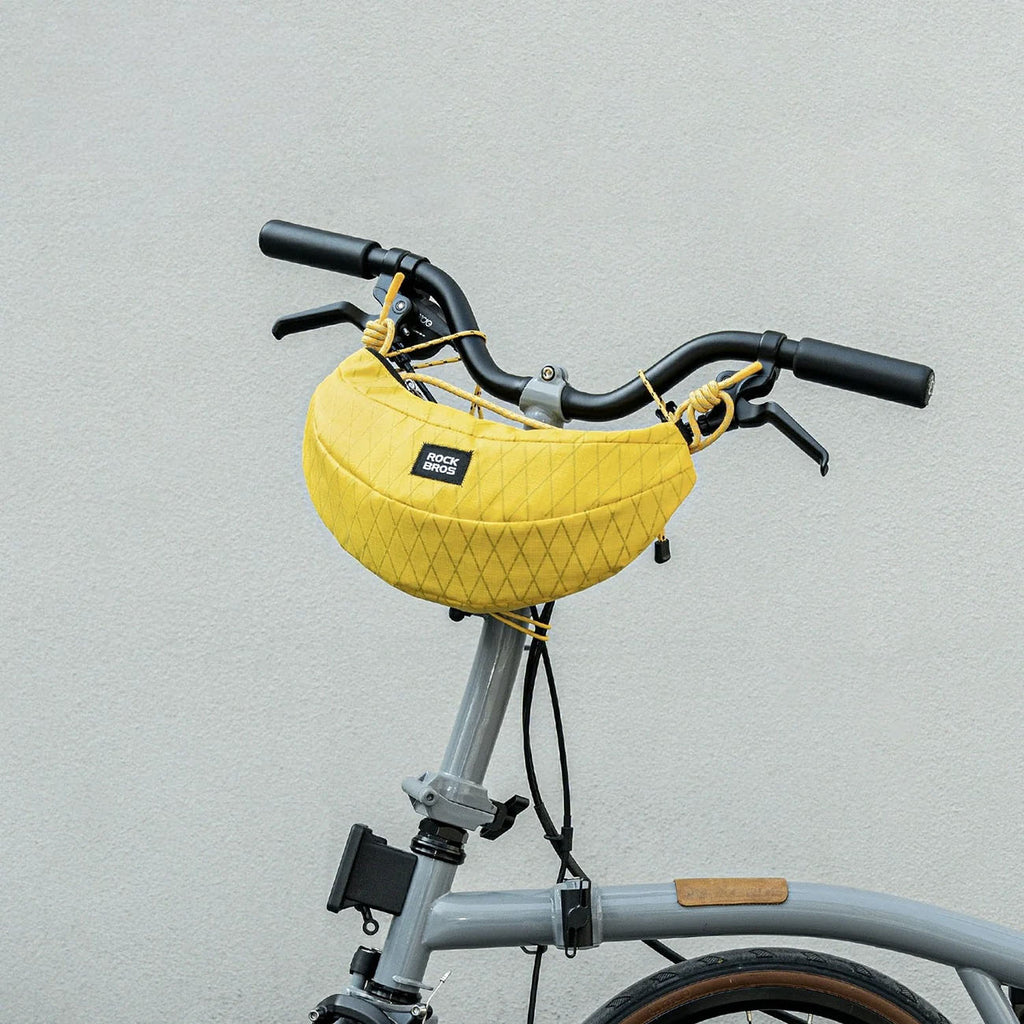 Rockbros H74 dviračio krepšys vairo arba bananų pečiui 1,8L - Geltonas -- Bicycle Bags