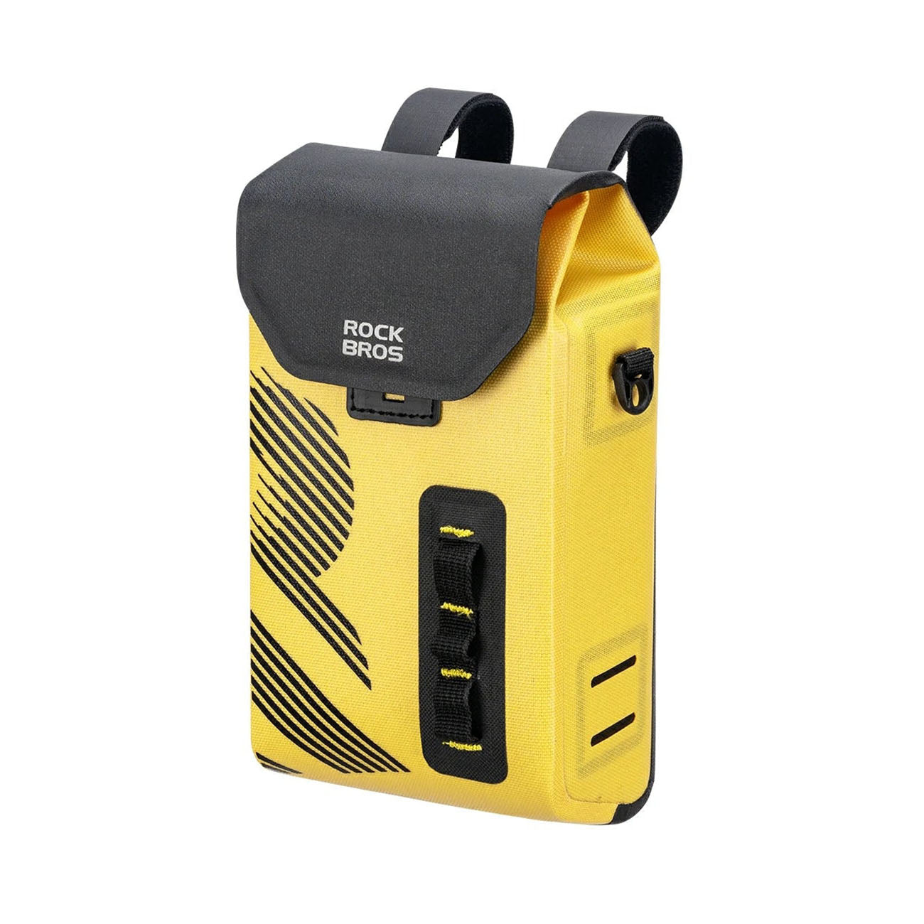 Rockbros AS-160 vandeniui atsparus vairo dviračio krepšys 1,3L - Geltonas -- Bicycle Bags