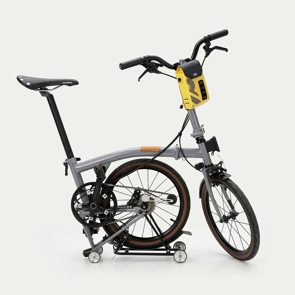 Rockbros AS-160 vandeniui atsparus vairo dviračio krepšys 1,3L - Geltonas -- Bicycle Bags
