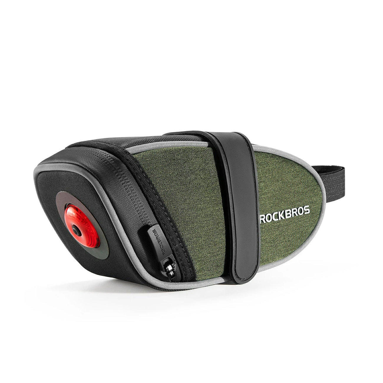 Rockbros C52-2 lengvasis balto krepšys su 250 mAh apšvietimu - žalias -- Bicycle Bags
