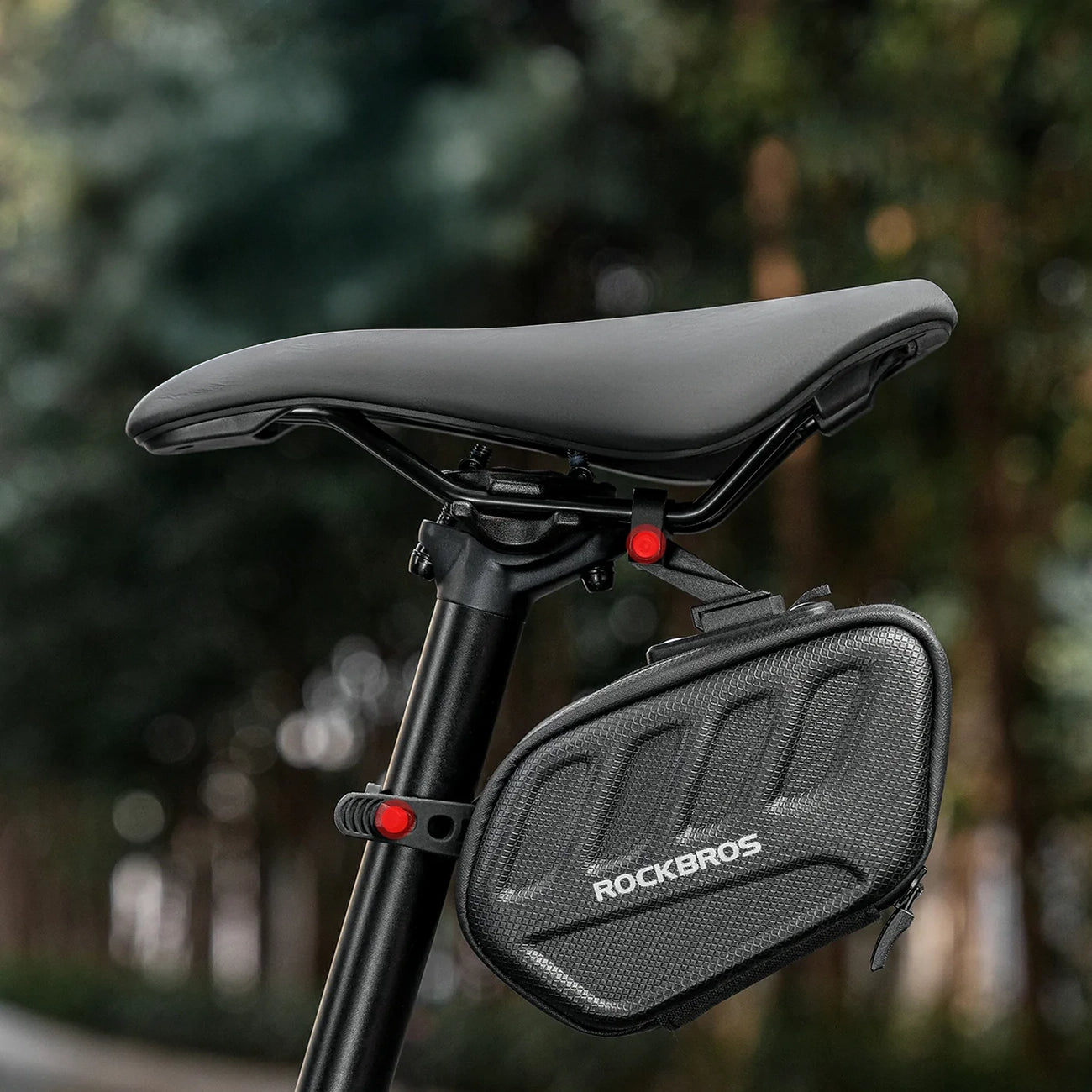 Rockbros C61 Dviračio balno krepšys su išmaniąja galine šviesa 0.45L - Juodas -- Bicycle Bags