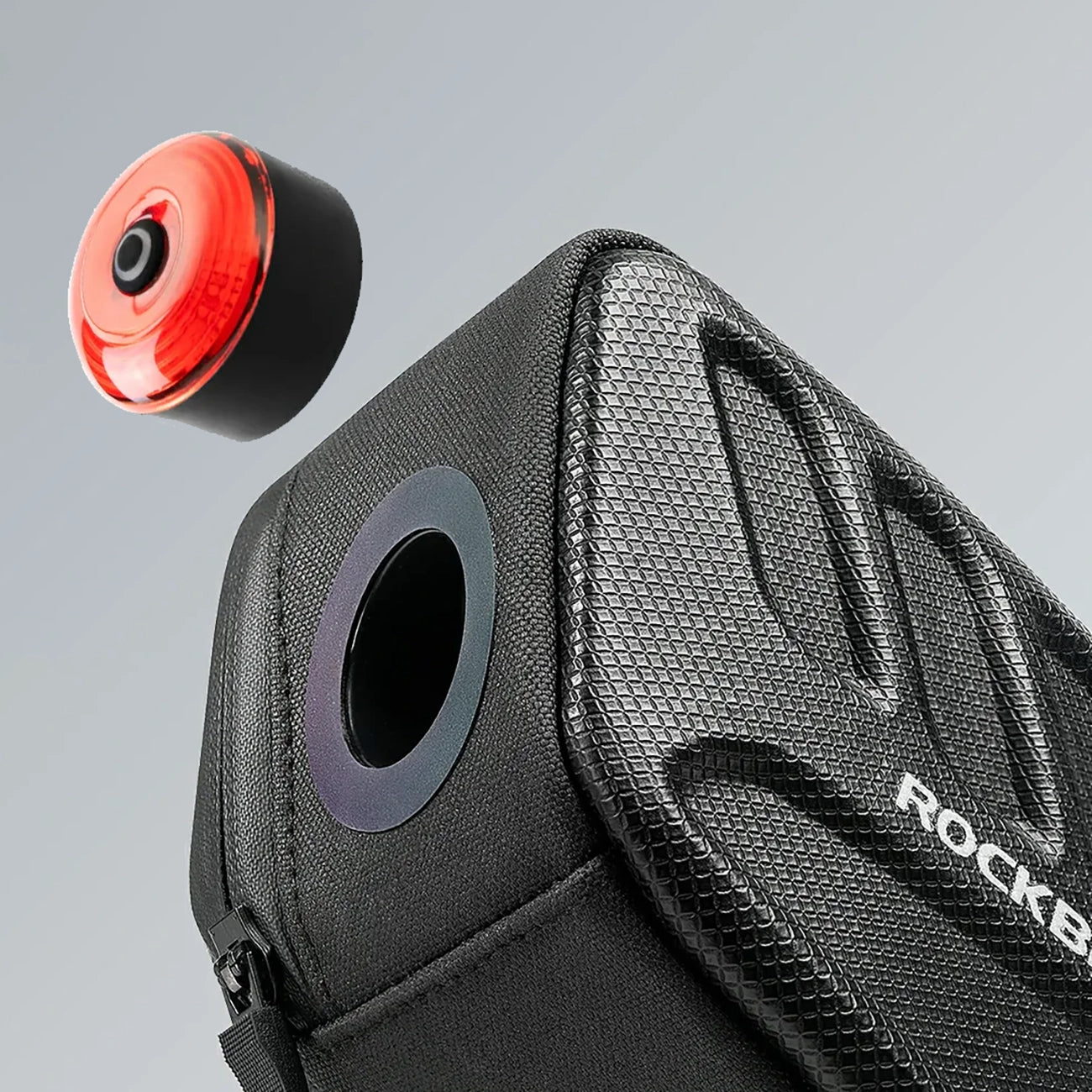 Rockbros C61 Dviračio balno krepšys su išmaniąja galine šviesa 0.45L - Juodas -- Bicycle Bags