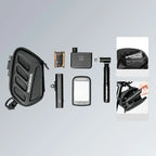 Rockbros C61 Dviračio balno krepšys su išmaniąja galine šviesa 0.45L - Juodas -- Bicycle Bags