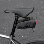 Rockbros AS-141 Lengvas dviračio balno krepšys su išmaniąja galine šviesa - Juodas -- Bicycle Bags