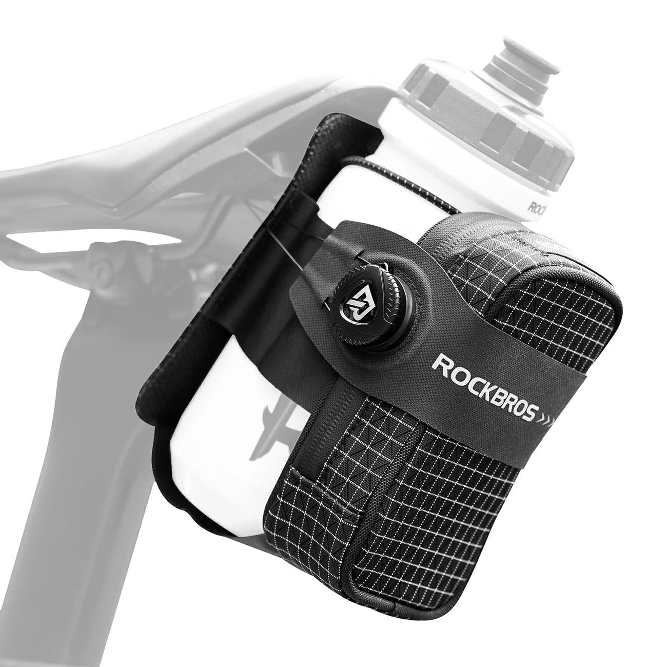 Rockbros P010 0.2L Balno krepšys su 0.6L butelių laikikiu - Juodas -- Bicycle Bags