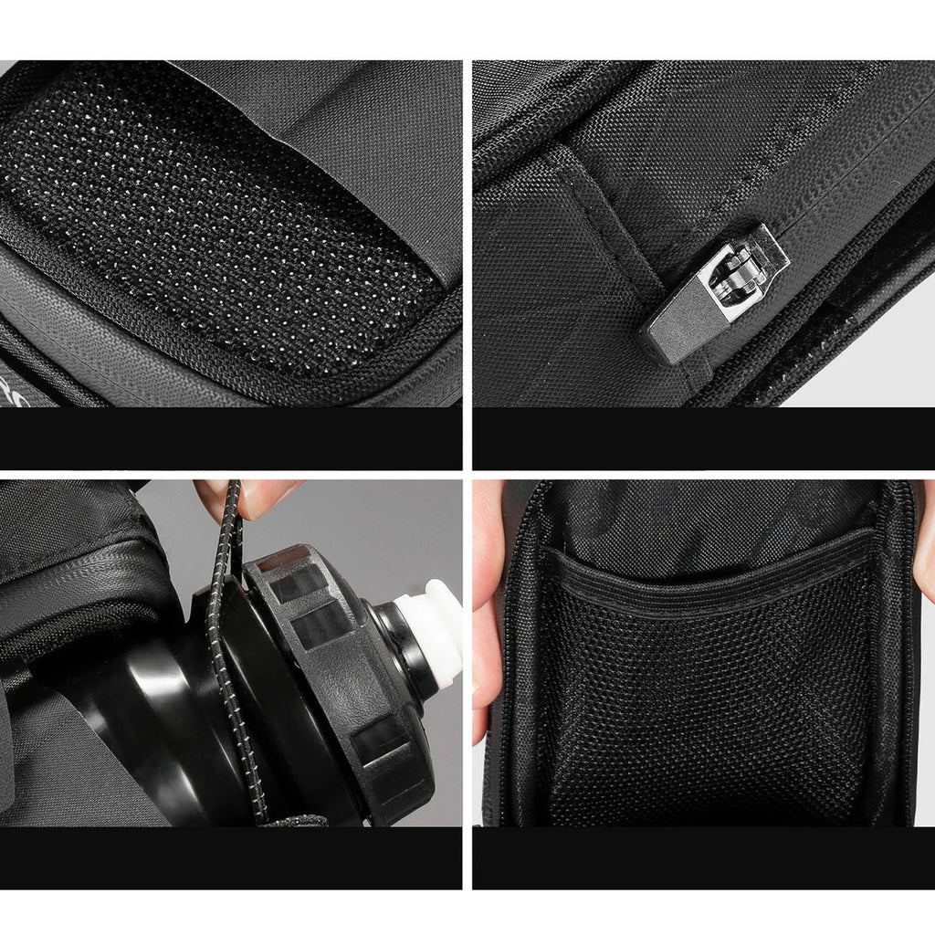 Rockbros P010 0.2L Balno krepšys su 0.6L butelių laikikiu - Juodas -- Bicycle Bags
