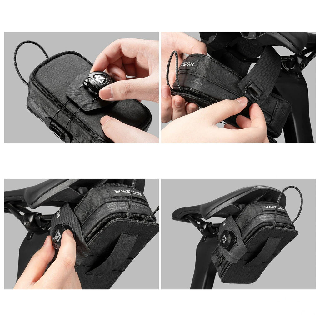 Rockbros P010 0.2L Balno krepšys su 0.6L butelių laikikiu - Juodas -- Bicycle Bags