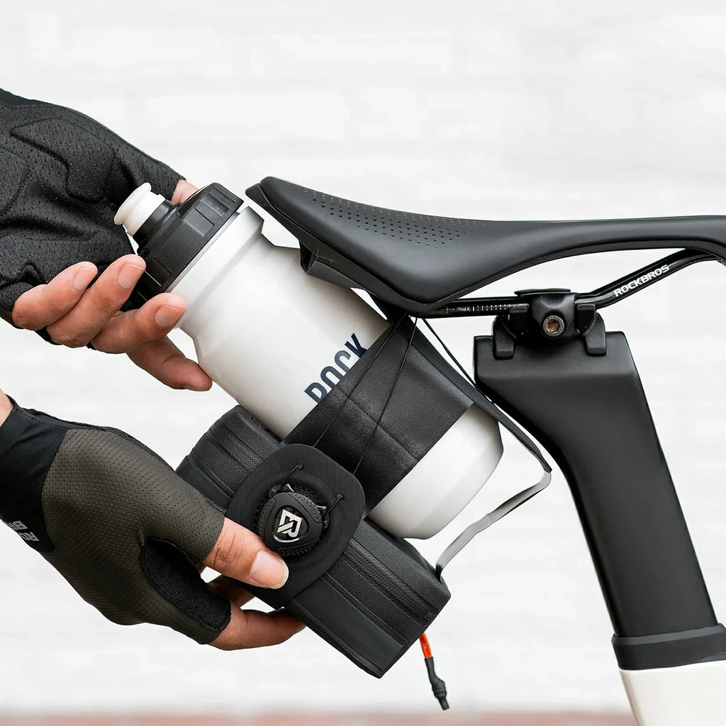 Rockbros AS-150 Vandentiesioji daugiafunkcė dviračio balto-krepšys su butelio laiku - juoda -- Bicycle Bags