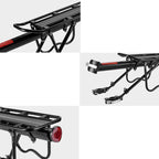 Rockbros Shelves HJ1009 galinė sėdynės stulpo dviračio stelažas su greitu atpalaidavimu ir atšvaitais - juoda -- Cycling...