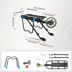 Rockbros Shelves HJ10010 greito montavimo dviračio stelažas su atšvaitais - juoda -- Cycling Accessories