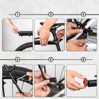 Rockbros Shelves HJ10010 greito montavimo dviračio stelažas su atšvaitais - juoda -- Cycling Accessories