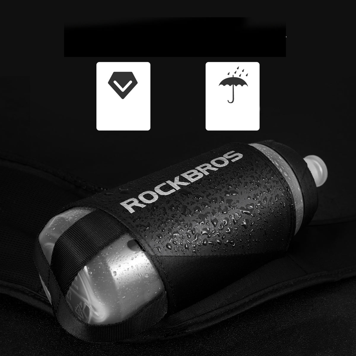 Rockbros D45 dviračio butelio šoninis krepšys - juodas -- Bicycle Bags
