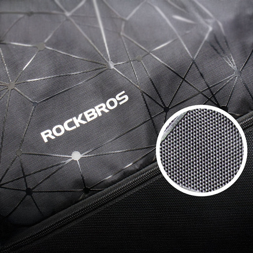 Rockbros D49-2 sporto kuprinė su raištu, užtrauktuku ir vėdinamu nugara 9 l - juoda -- Bicycle Bags