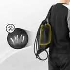 Rockbros D49-2 sporto kuprinė su raištu, užtrauktuku ir vėdinamu nugara 9 l - juoda -- Bicycle Bags