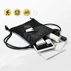 Rockbros D49-2 sporto kuprinė su raištu, užtrauktuku ir vėdinamu nugara 9 l - juoda -- Bicycle Bags