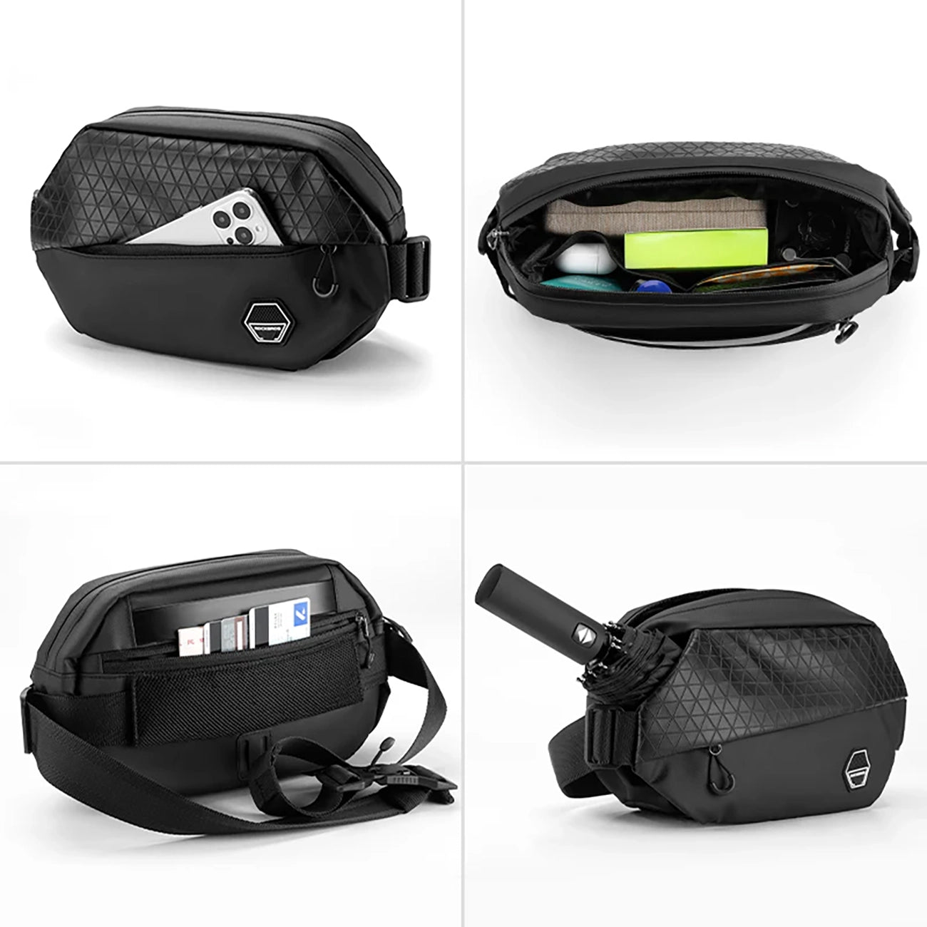 Rockbros H23 daugiafunkcis vandentiesioji krepšys 3.5 l - juoda -- Bicycle Bags
