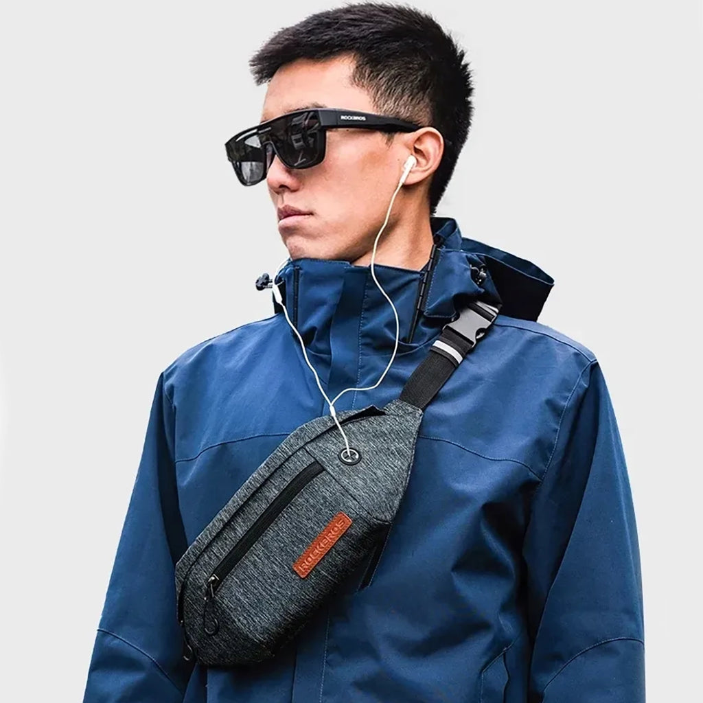 Rockbros H33 dviračio šoninis krepšys 1,5L - pilka -- Bicycle Bags
