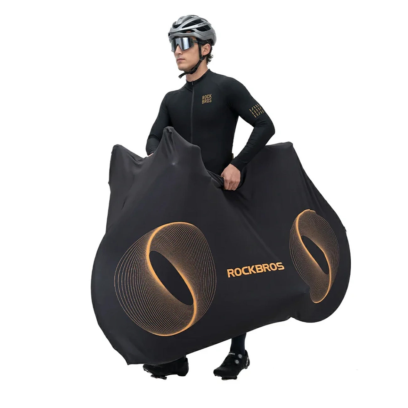 Rockbros D97 elastinga danga 24"-29" elektriniais žvyro kalnų ir 700C plentų dviračiams - juoda -- Bicycle Covers