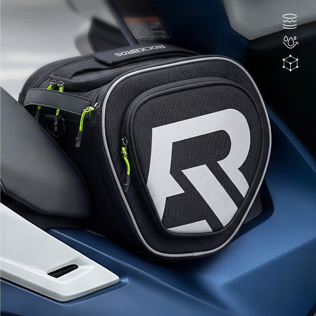 Rockbros A40-1 motociklo bakų krepšys 12L motociklams - juoda -- Bicycle Bags