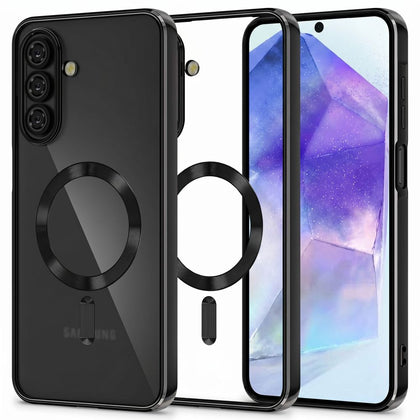 Dėklas Tech-Protect MagFlex MagSafe skirtas Samsung Galaxy A27 5G - skaidrus juodas -- Samsung Galaxy A27 5G
