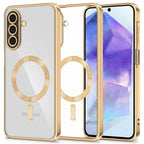 Dėklas Tech-Protect MagFlex MagSafe skirtas Samsung Galaxy A27 5G - skaidrus auksinis -- Samsung Galaxy A27 5G