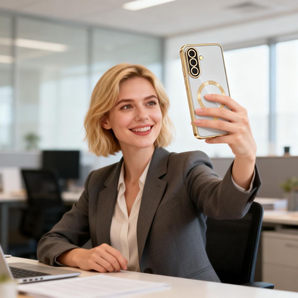 Dėklas Tech-Protect MagFlex MagSafe skirtas Samsung Galaxy A27 5G - skaidrus auksinis -- Samsung Galaxy A27 5G