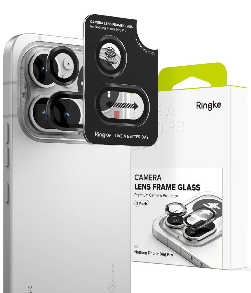 Ringke Camera Frame Protector 2 vnt. rinkinys kameros apsauga Nothing Phone 4A Pro - Juoda -- Nothing Phone 4A Pro
