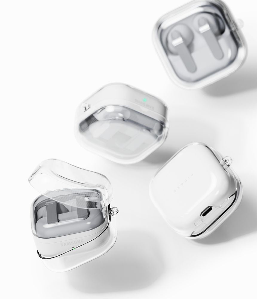 Dėklas Ringke Air skirtas Samsung Galaxy Buds 4 / 4 Pro - skaidrus -- Samsung Galaxy Buds 4 / Samsung Galaxy Buds 4 Pro