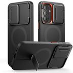 Tech-Protect Kevlar Aura MagSafe dėklas Samsung Galaxy A57 - juodai oranžinis -- Samsung Galaxy A57