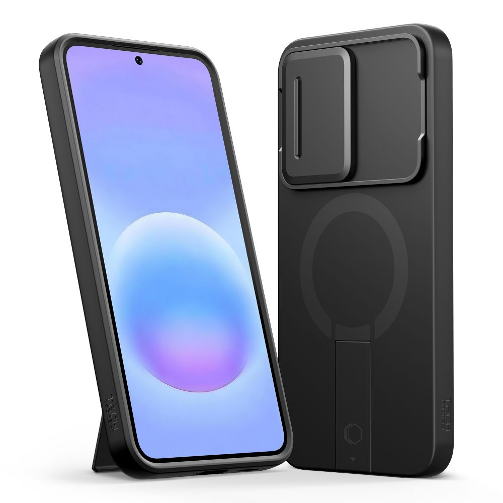 Tech-Protect Kevlar Aura MagSafe dėklas Samsung Galaxy A57 - juodai oranžinis -- Samsung Galaxy A57