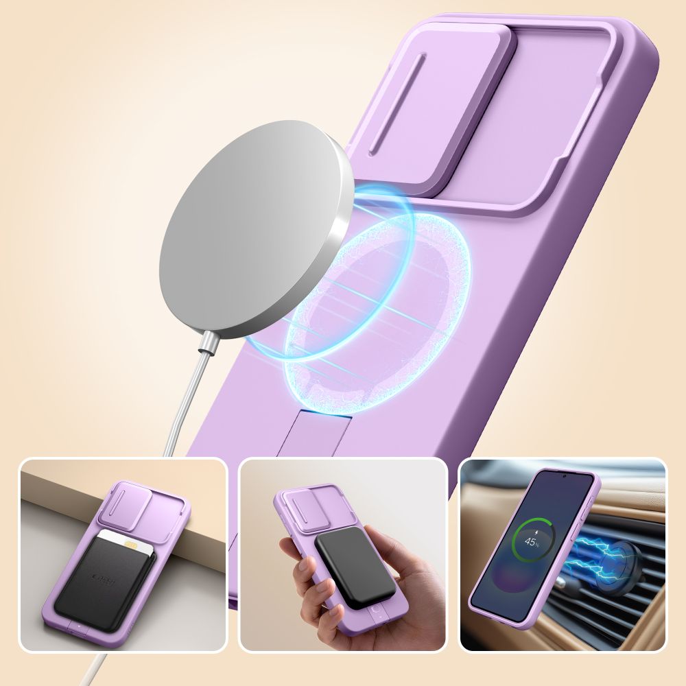 Tech-Protect Kevlar Aura MagSafe dėklas Samsung Galaxy A57 - violetinis -- Samsung Galaxy A57