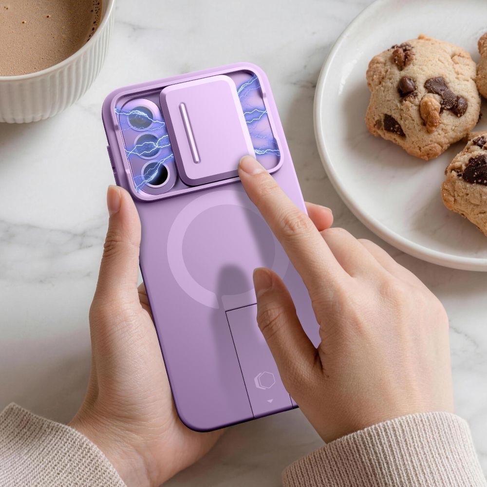 Tech-Protect Kevlar Aura MagSafe dėklas Samsung Galaxy A57 - violetinis -- Samsung Galaxy A57