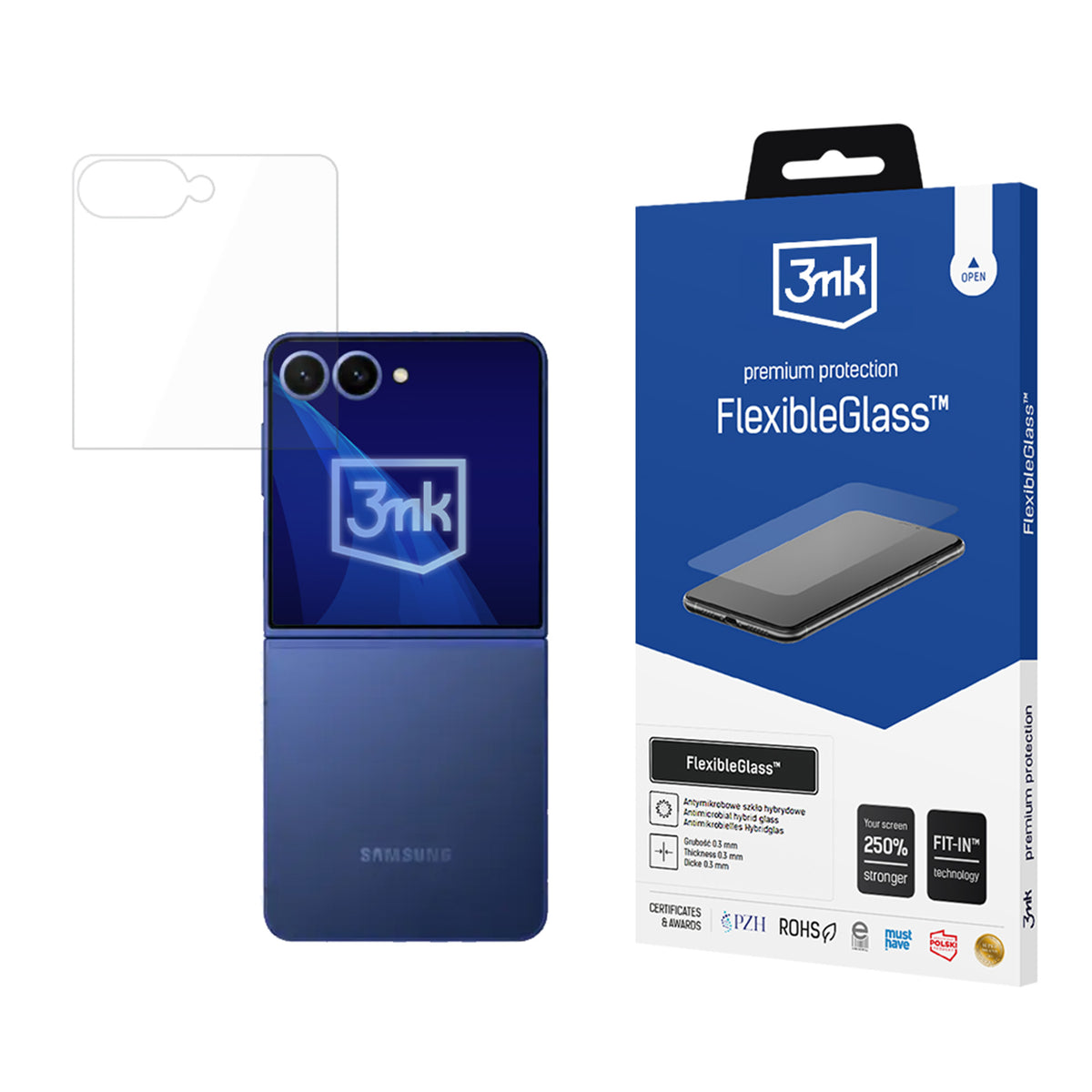 3mk FlexibleGlass™ hibridinis stiklas Samsung Galaxy Z Flip 8 -- Samsung Galaxy Z Flip 8