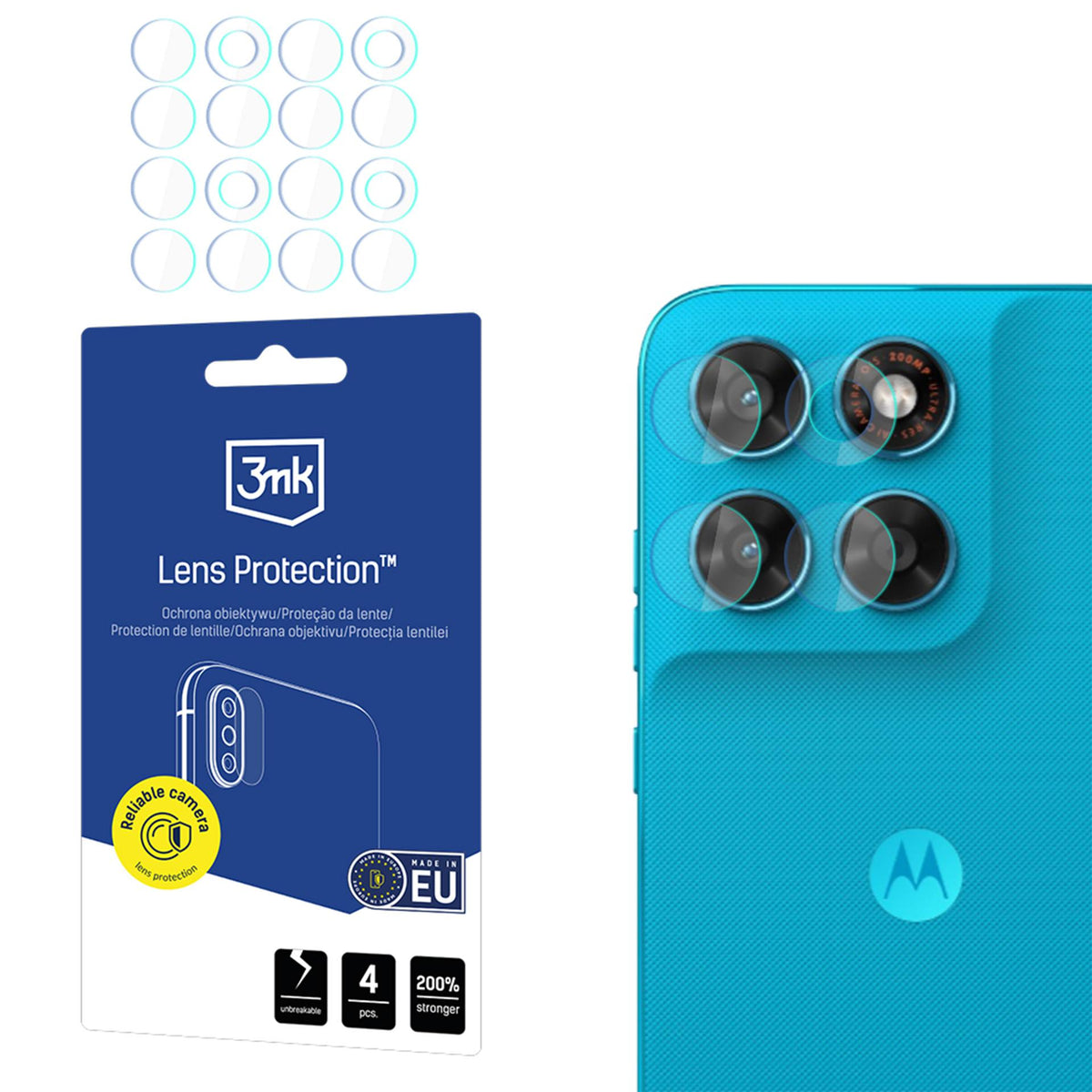3mk Lens Protection™ hibridinis kameros objektyvo stiklas, skirtas Motorola Moto G87 -- Motorola Moto G87
