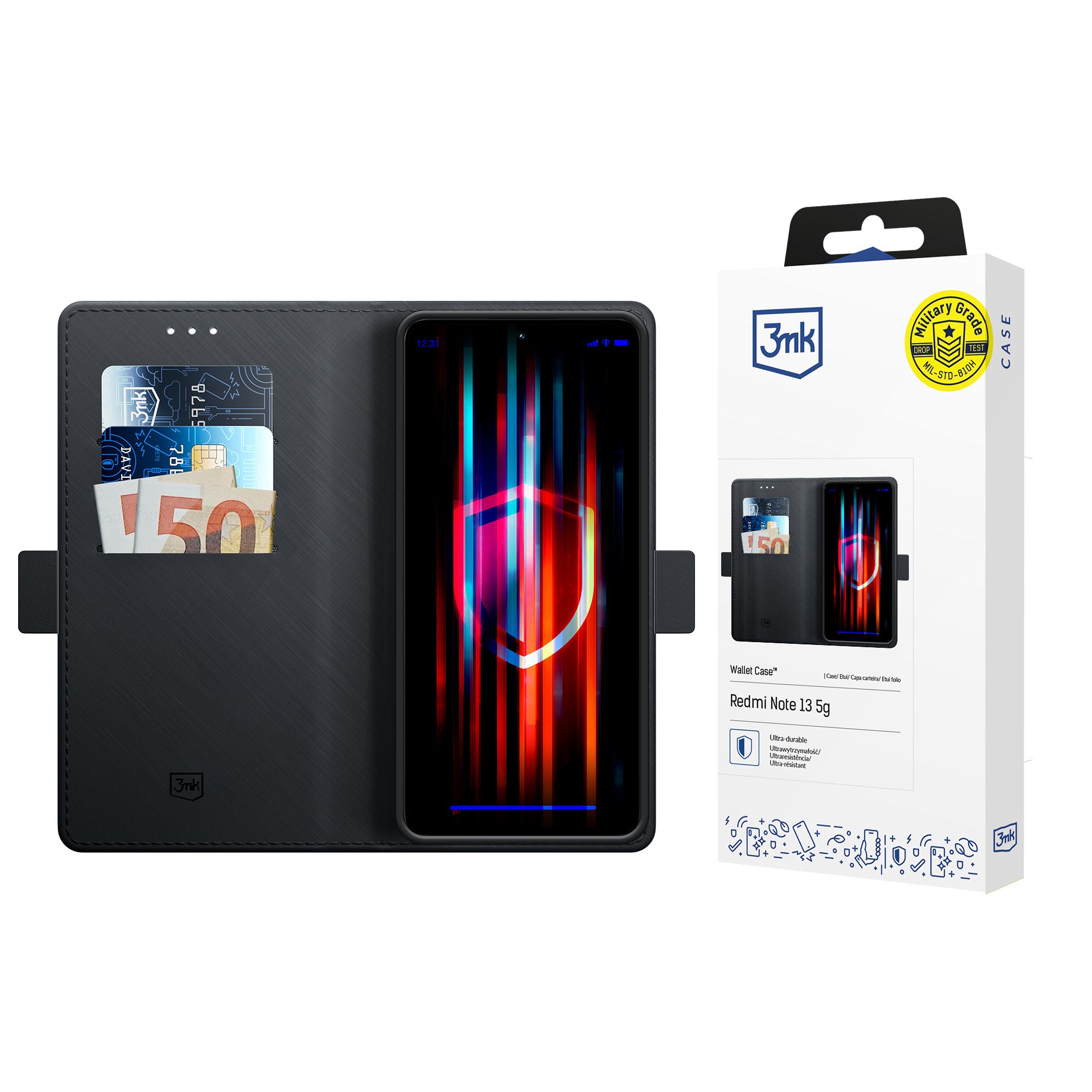3mk Wallet Case dėl Xiaomi 17T - juoda -- Xiaomi 17T
