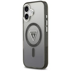 Guess IML Gradient Triangle Logo MagSafe dėklas iPhone 17 - juodas -- iPhone 17