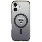 Guess IML Gradient Triangle Logo MagSafe dėklas iPhone 17 - juodas -- iPhone 17