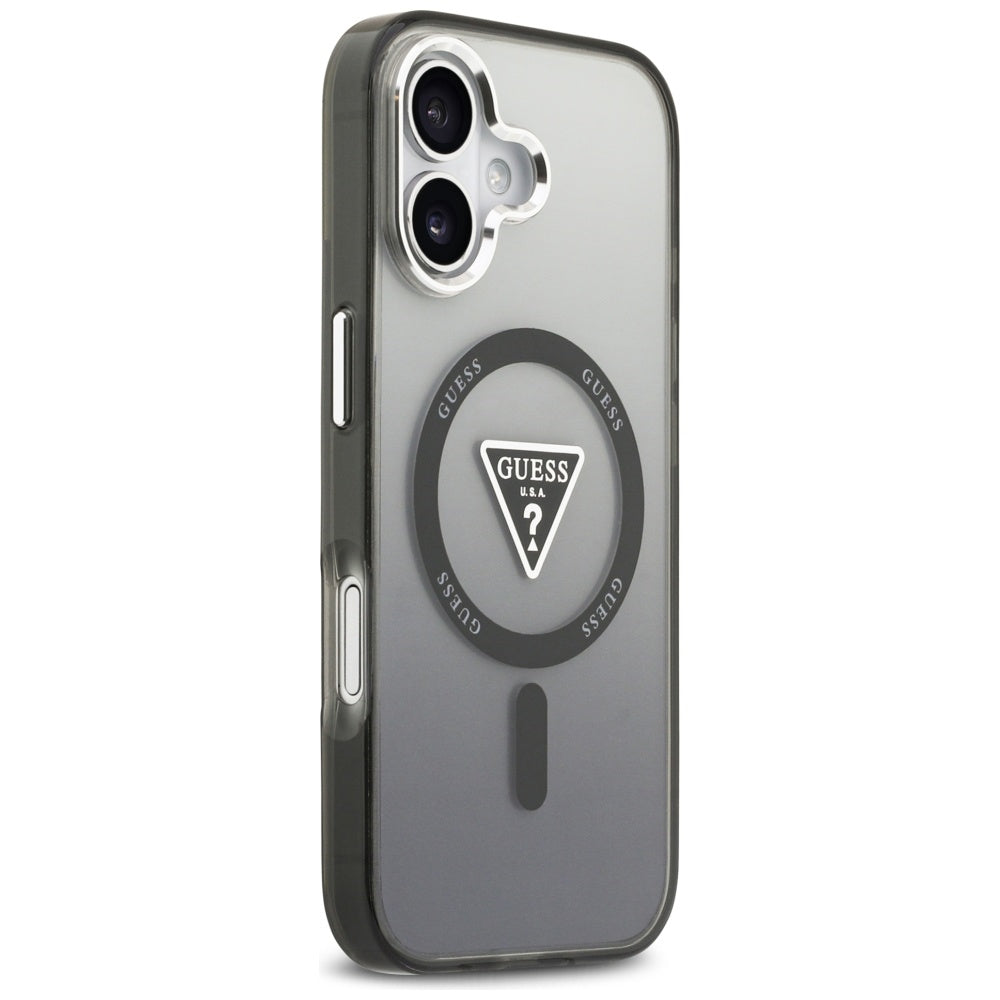 Guess IML Gradient Triangle Logo MagSafe dėklas iPhone 17 - juodas -- iPhone 17
