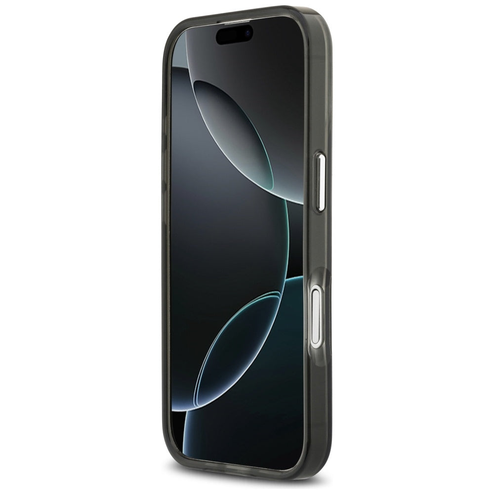 Guess IML Gradient Triangle Logo MagSafe dėklas iPhone 17 - juodas -- iPhone 17