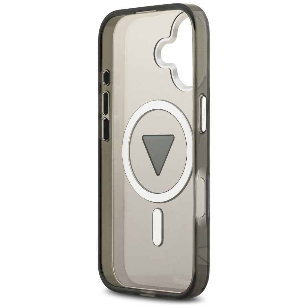 Guess IML Gradient Triangle Logo MagSafe dėklas iPhone 17 - juodas -- iPhone 17